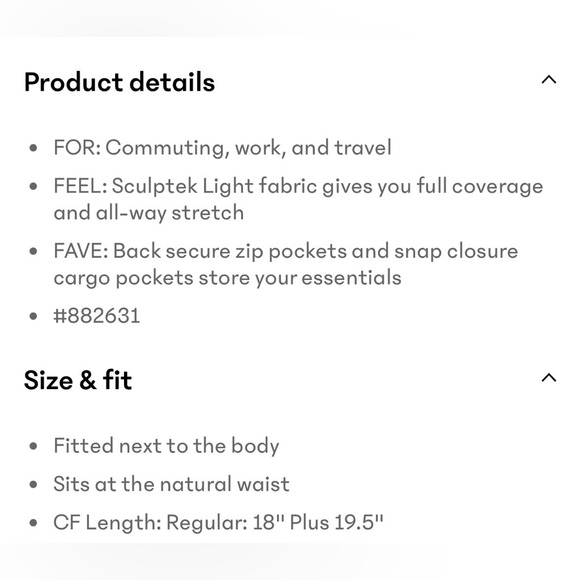 NWT Athleta Delancey Cargo Black Skirt Sz 3X - Picture 4 of 7